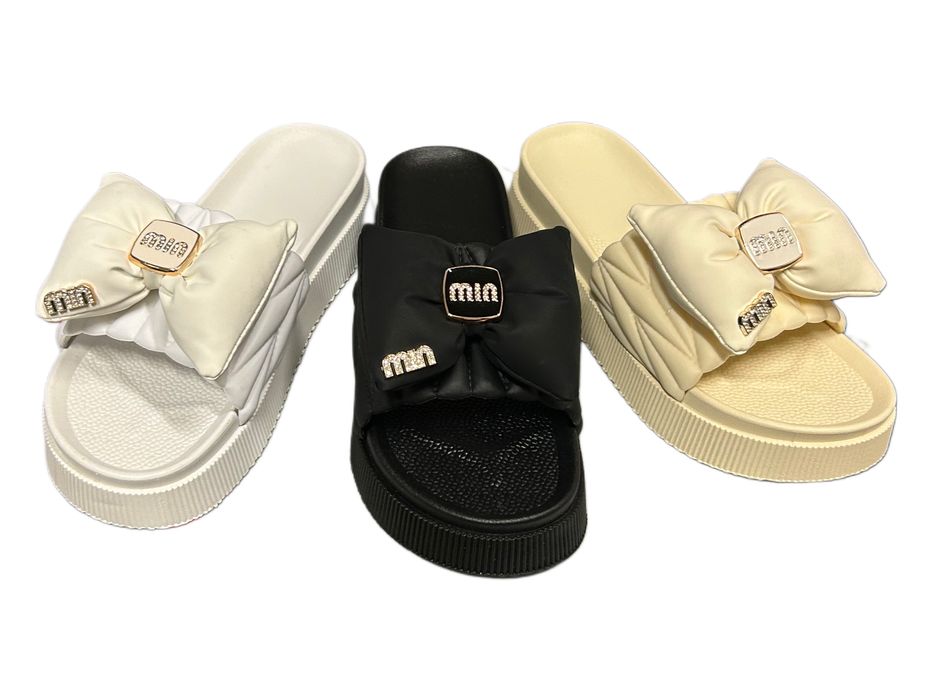 Дамски чехли с панделка-206