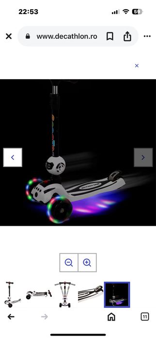 Trotineta NOUA cu roti luminoase si muzica