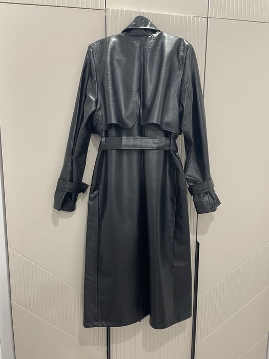 Тренч под кожу кроко