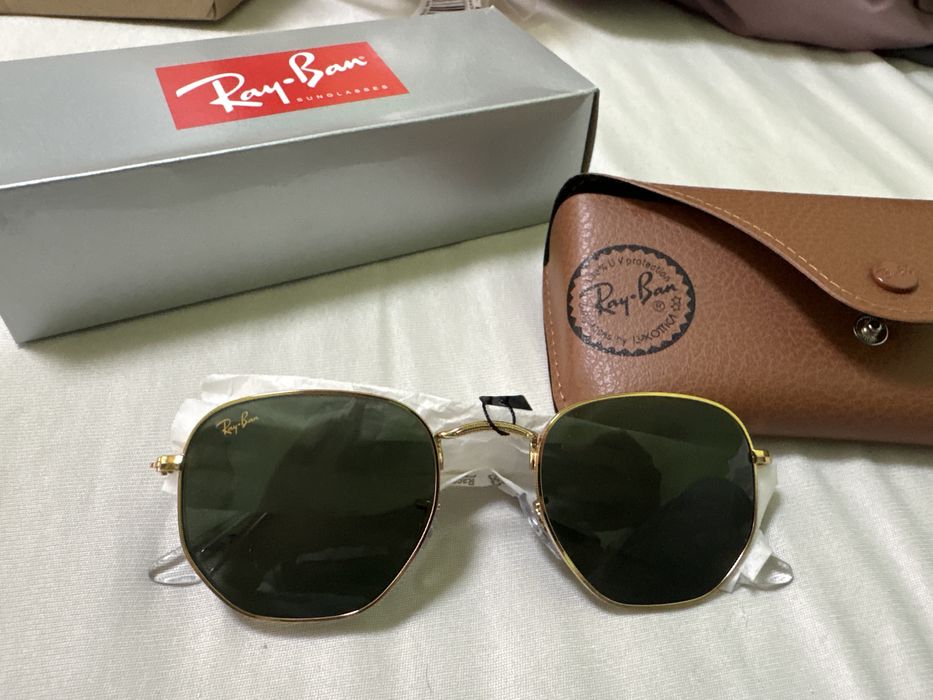 Заглавие: Чисто нови слънчеви очила Ray-Ban Hexagonal (Оригинал с кутия и калъф)