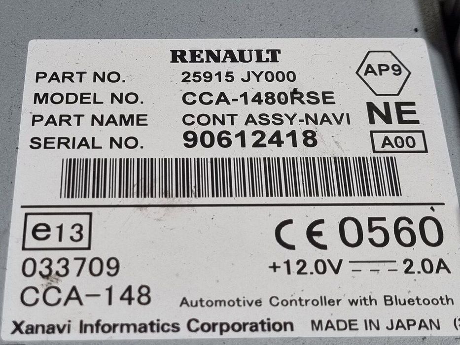 Cd player Renault Koleos 2008 - 2011 (1275) 25915JY000