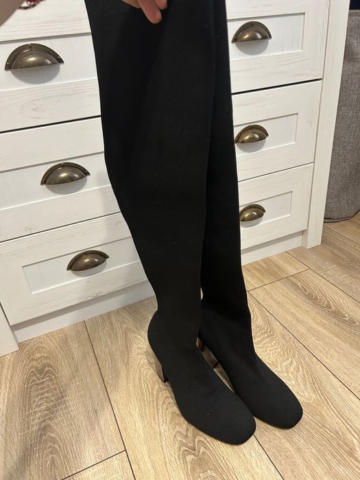 Cizme material textil Bershka