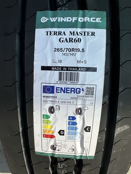 Нови Тежкотоварни Гуми WINDFORCE TERRA MASTER GAR60 265/70R19.5 143/141J