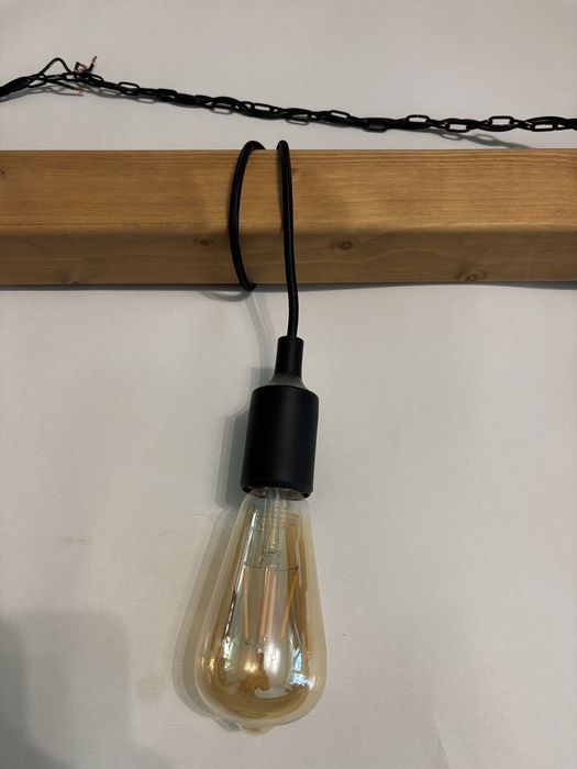 Lustra living 4 becuri cu lemn