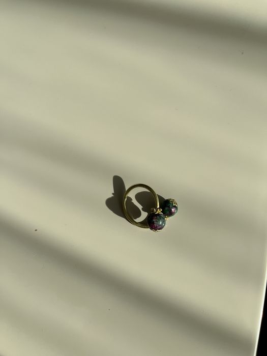 Стар дамски пръстен цоизит green rubyzoisite