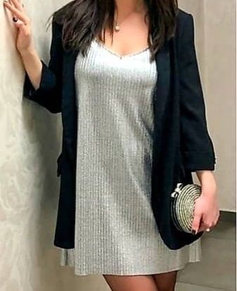 Сребриста парти рокля