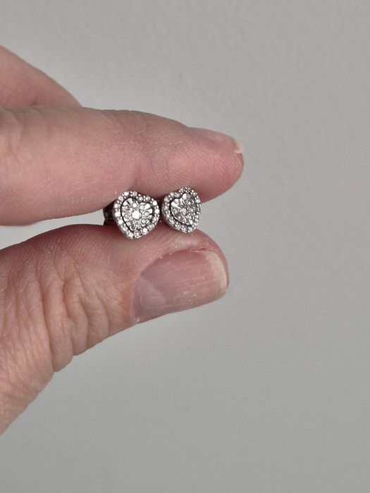 Cercei din aur 18k cu diamante naturale