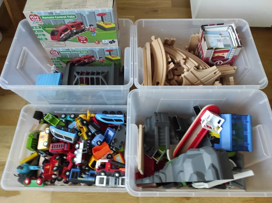 Trenuleț sine lemn și accesorii 14 kg