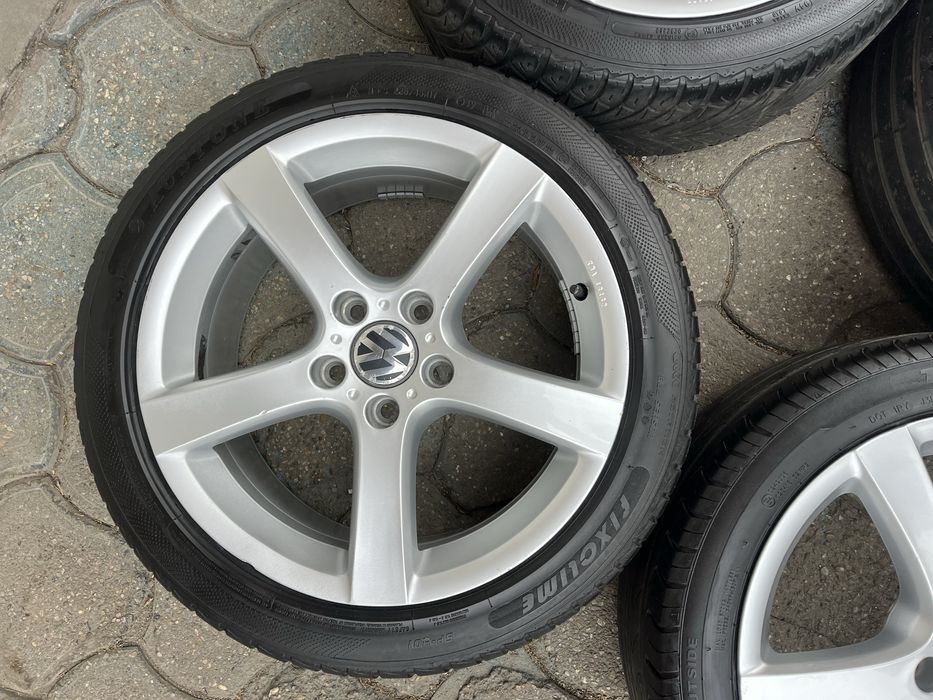 Jante aliaj 5x112mm, anvelope vara 225/45 R17 VW Golf 5/6/7/8 Touran Eos Jetta Caddy, Seat, Skoda, Audi A3