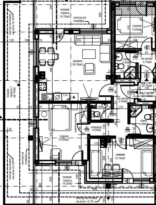 Продава се Тристаен апартамент в Пловдив, Остромила - 136 кв.м за 891 €/кв.м - Снимка #1