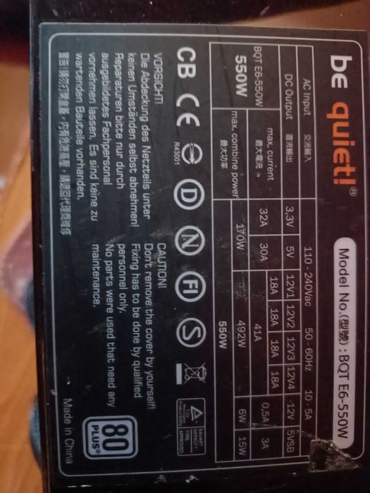 Vand sursa Be quiet si SSD Adata 256 gb m.2