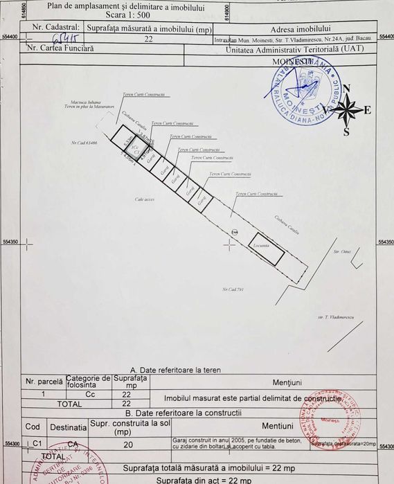 Garaj in Moinesti, judetul Bacau