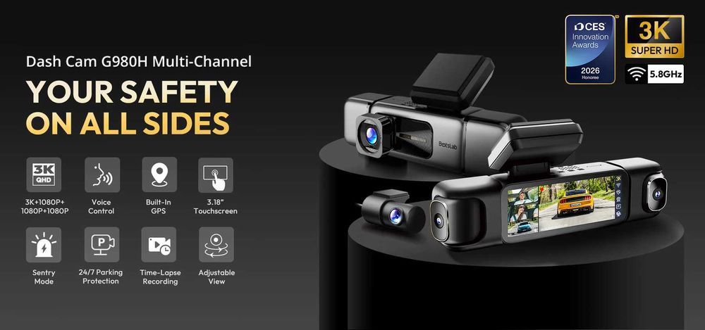 Botslab GH980H видеорегистратор - 4 камери (360 покритие)