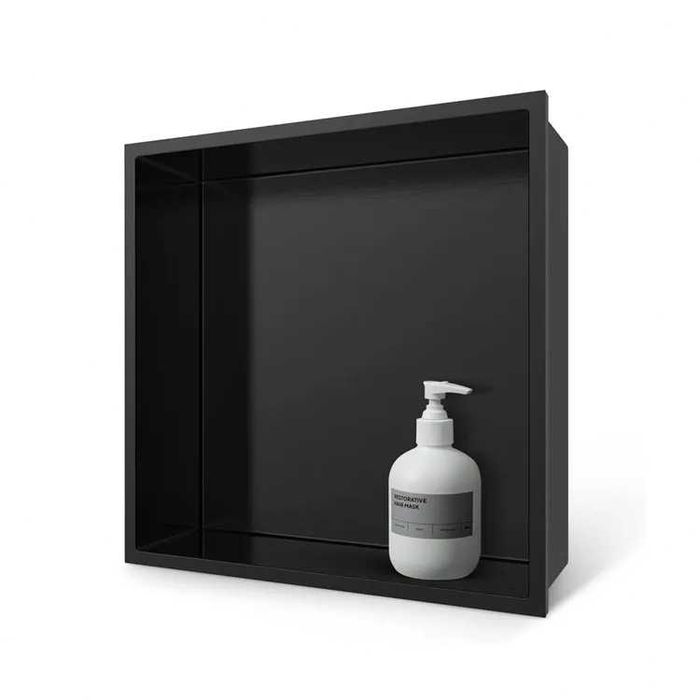 Raft incastrat patrat, inox periat, Wall-Box 30x30x10cm / 60x30x10cm