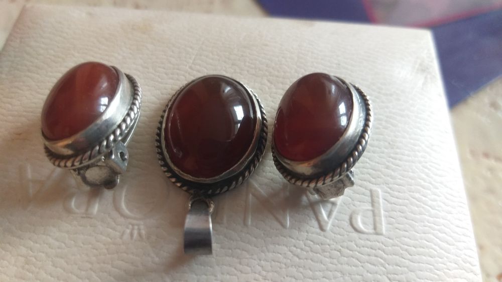 Vand set din Argint cu chihlimbar