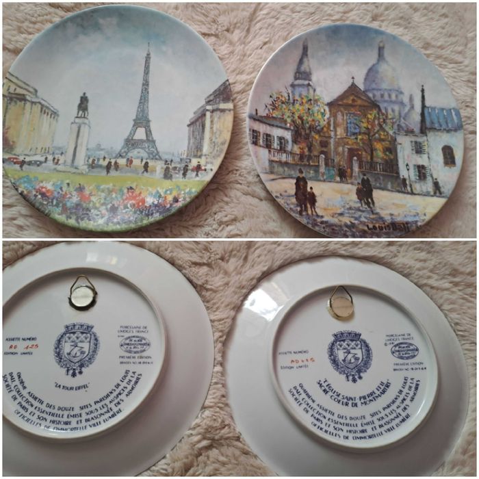 Farfurii decorative Limoges editie limitata pictate manual