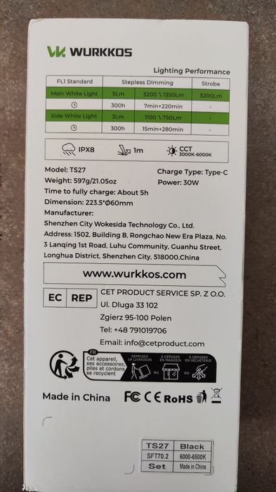 Wurkkos ts27 тактически далекобоен фенер