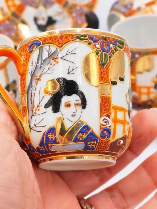 Satsuma Japan Lithophane Geisha“, японски сервиз
японски порцеланов сервиз за кафе,