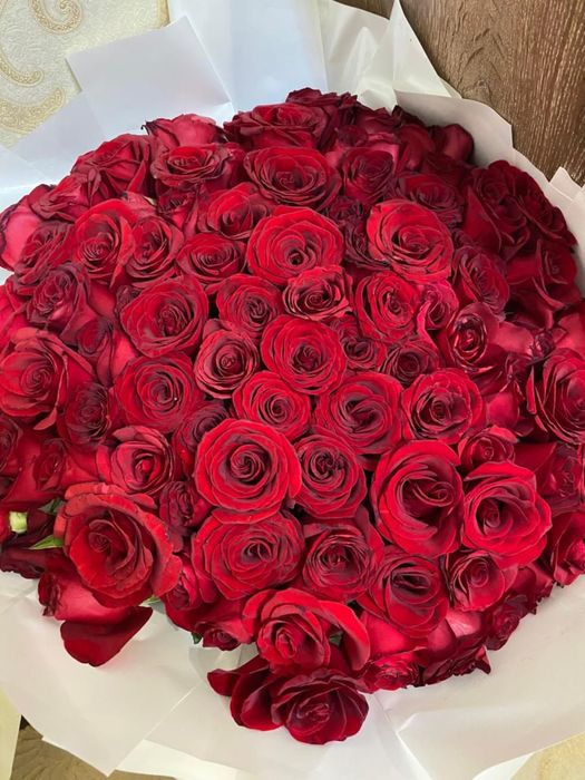 101 роза красивый букет
