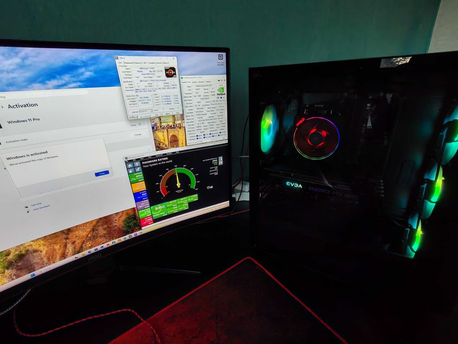 Геймърски Компютър (КАТО НОВ) - AMD R7 3700X, Nvidia RTX3070, 32GB RAM, NVMe SSD