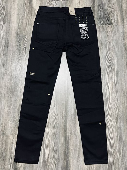 Blugi Ksubi Albastru si Negru Waxed marime 28-29