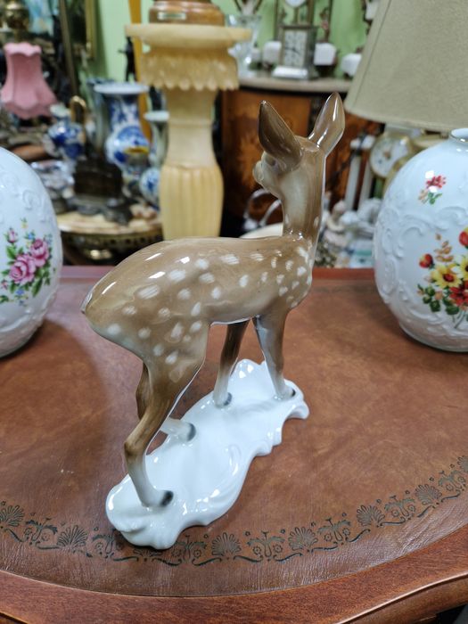 Уникална рядка антикварна колекционерска порцеланова фигура Graefentah