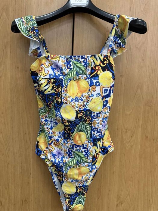 Дамски бански с принт лимони