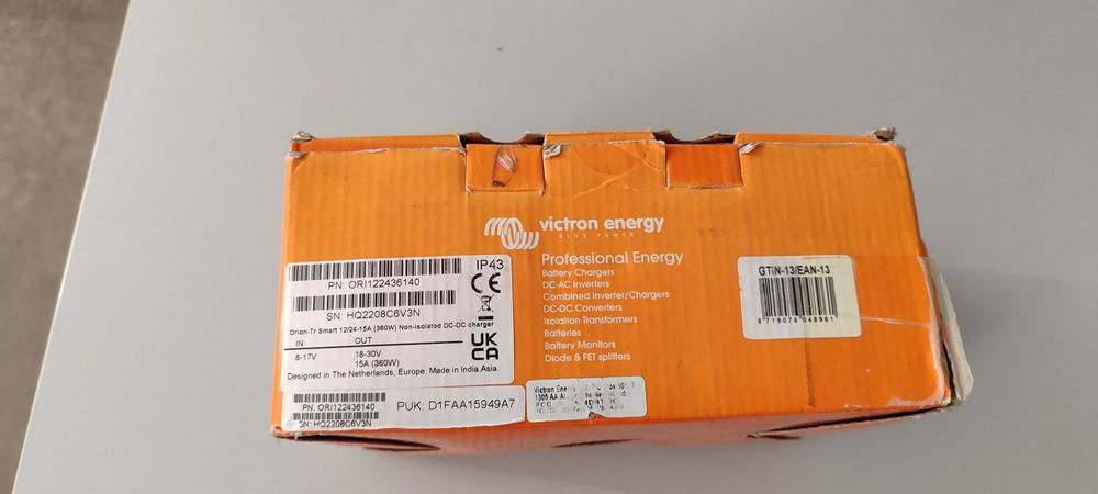 Victron Energy Orion-Tr Smart 12/24 V 15 A Неизолирано DC-DC зарядно