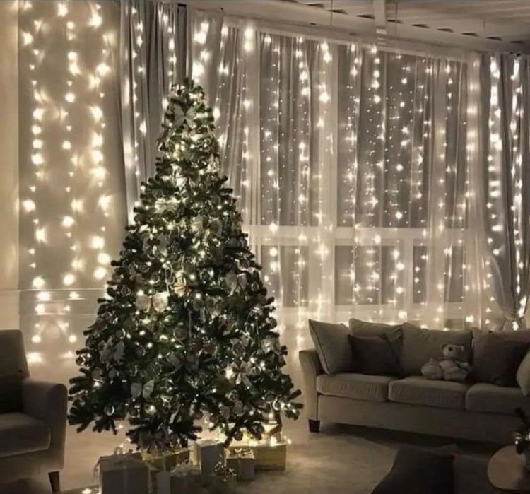 Гирлянда Водопад Дождик на окно