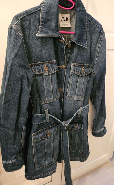 Дънково дълго яке на Зара