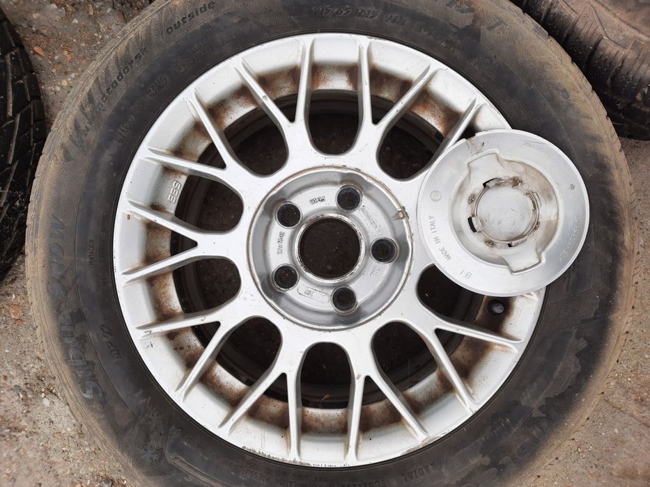 Jante aliaj BBS R15 cu anvelope m+s 5x112
