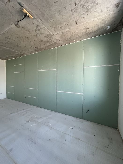 Гипсокартонные работы. Перегородки из гипсокартона. Гипсокартонщики.