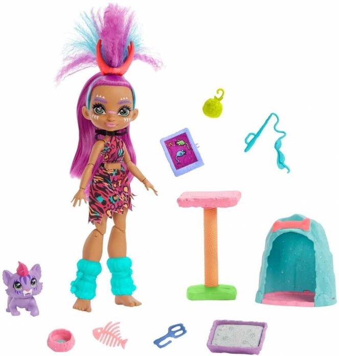 Оригинални кукли Cave Club Mattel с аксесоари EMBERLY, ROARALAI, TELLA