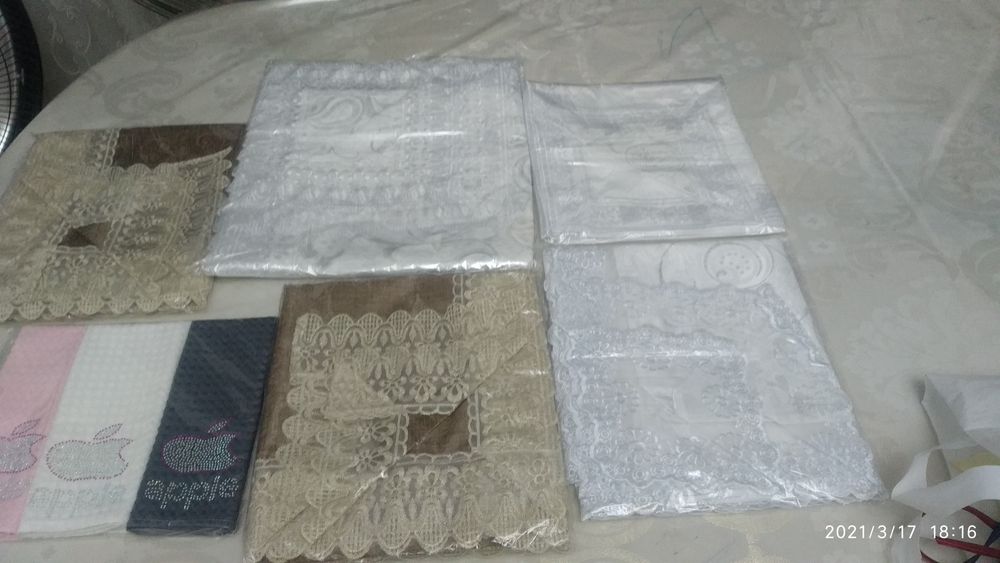 Zakazga dasturxon   fartuk sochiq salfetkala tikamiz. Optom va donaga