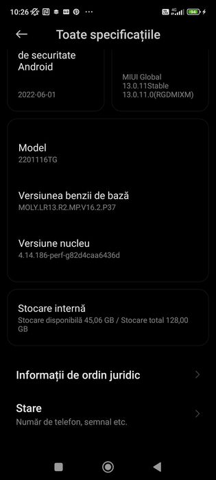 Xiaomi Redminote 11 PRO -8 GB RAM -128 GB MEMORIE INTERNĂ.