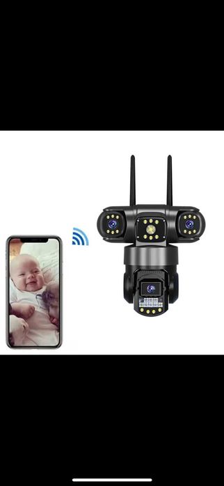 Широкоъгълна ТРОЙНА WIFI Камера 12MP
