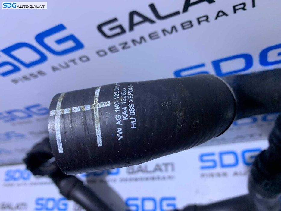Conducta / Conducte Furtun / Furtunuri Apa / Lichid Racire Motor Skoda Octavia 2 1.6TDI CAYC 2008 - 2013 Cod 1K0122051FR / 1K0 122 051 FR
