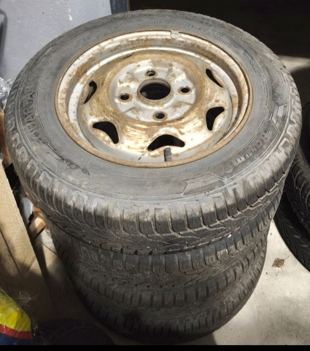 Roti 155 70 13 in stare buna,pentru remorci sau autoturisme