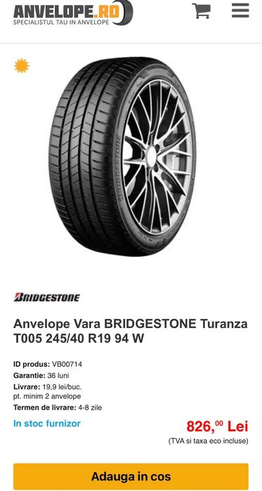 Vand cauciucuri de vară R19