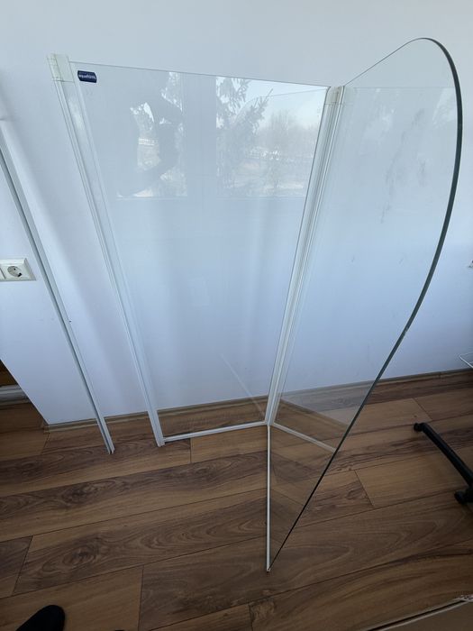 Paravan cada 2 panouri sticla mobile pliabile