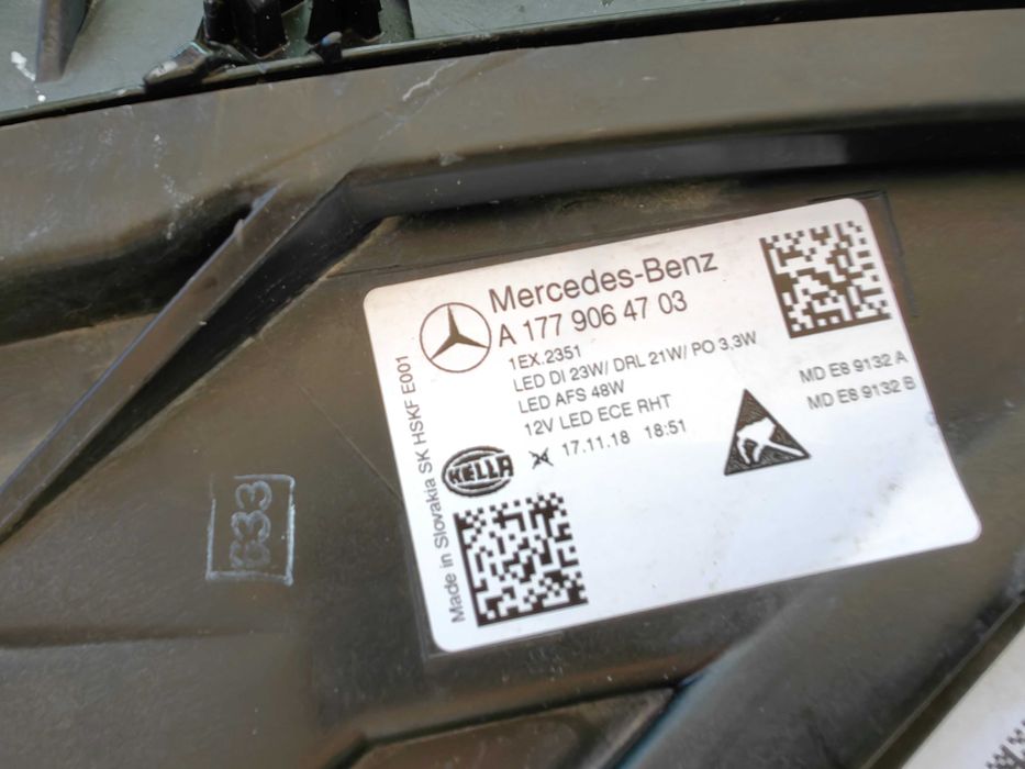 Фар за Mercedes A Class W177 Full LED / Мерцедес А Класв В177