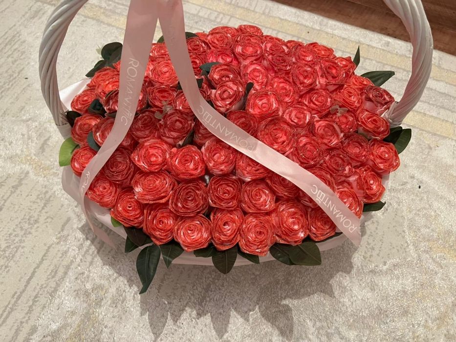 Ленточные цветы ручной работы