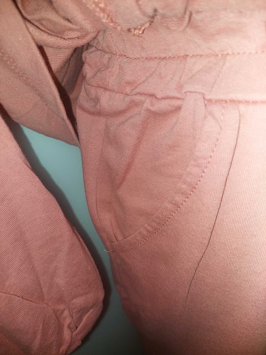 Trening set de stradă / casă roz pudrat peplum cambrat