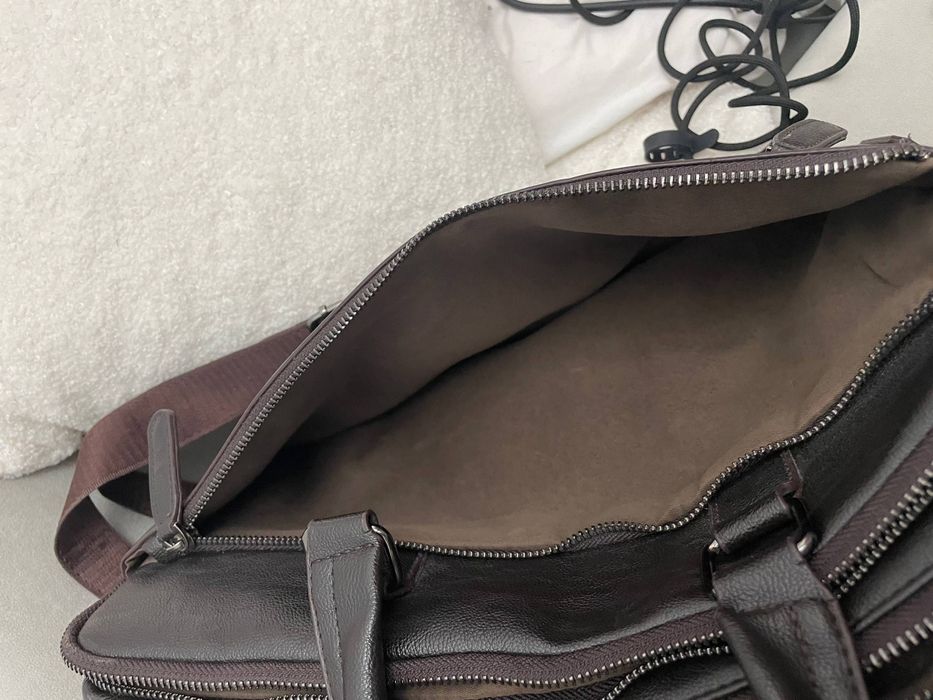 Коричневая кожанная сумка