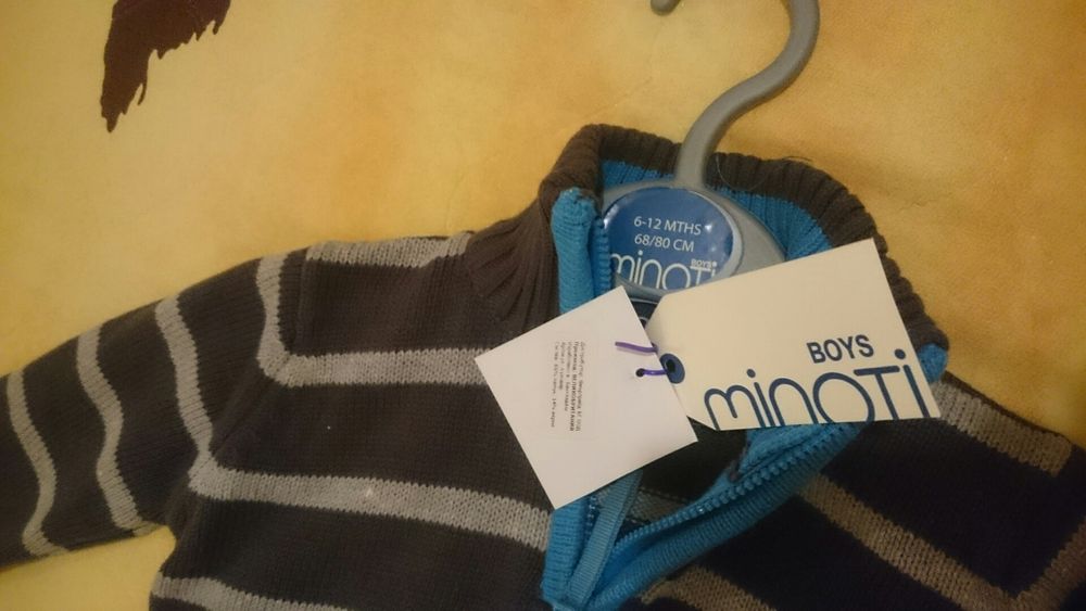 Пуловер Minoti, 6-12 мес