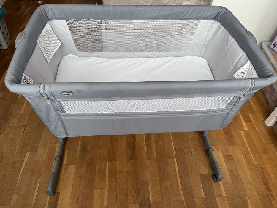 Бебешка кошара Chicco - Next 2 Me, Essential, сива