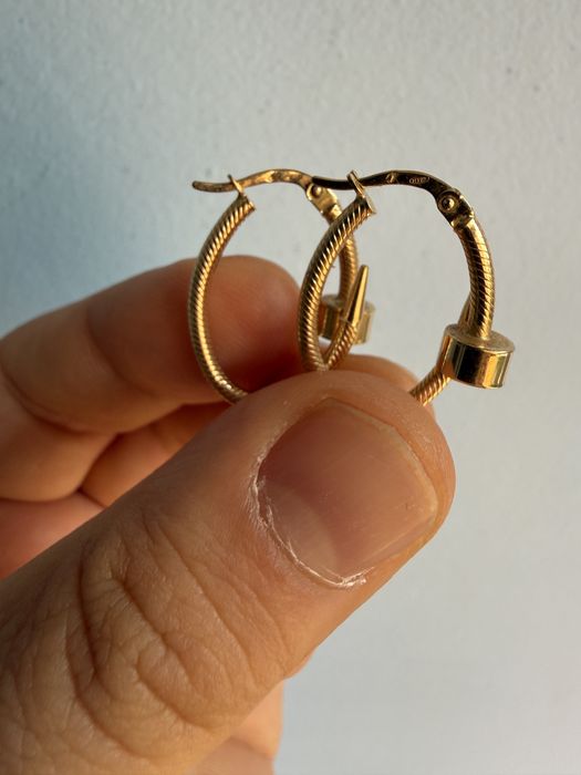 Cercei aur 14 karate model Tiffany noi