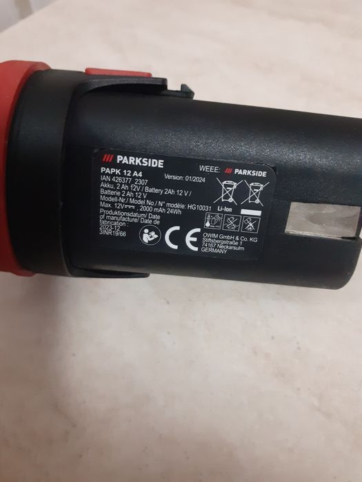 Baterie Parkside 12V 2,5A Noua