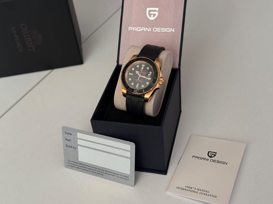 Pagani Design 1651 Rose Gold / Seiko NH35A / Sapphire / 100m. / Керамика / Automatic