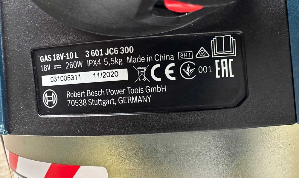 BOSCH GAS 18V-10L -Прахосмукачка на батерия за сухо и мокро почистване